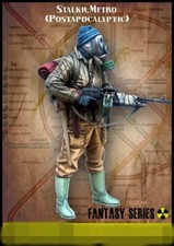 1/35 Scale Post-Apocalyptic Stalker Figure – Resin Model Kit with Gear & Rifle