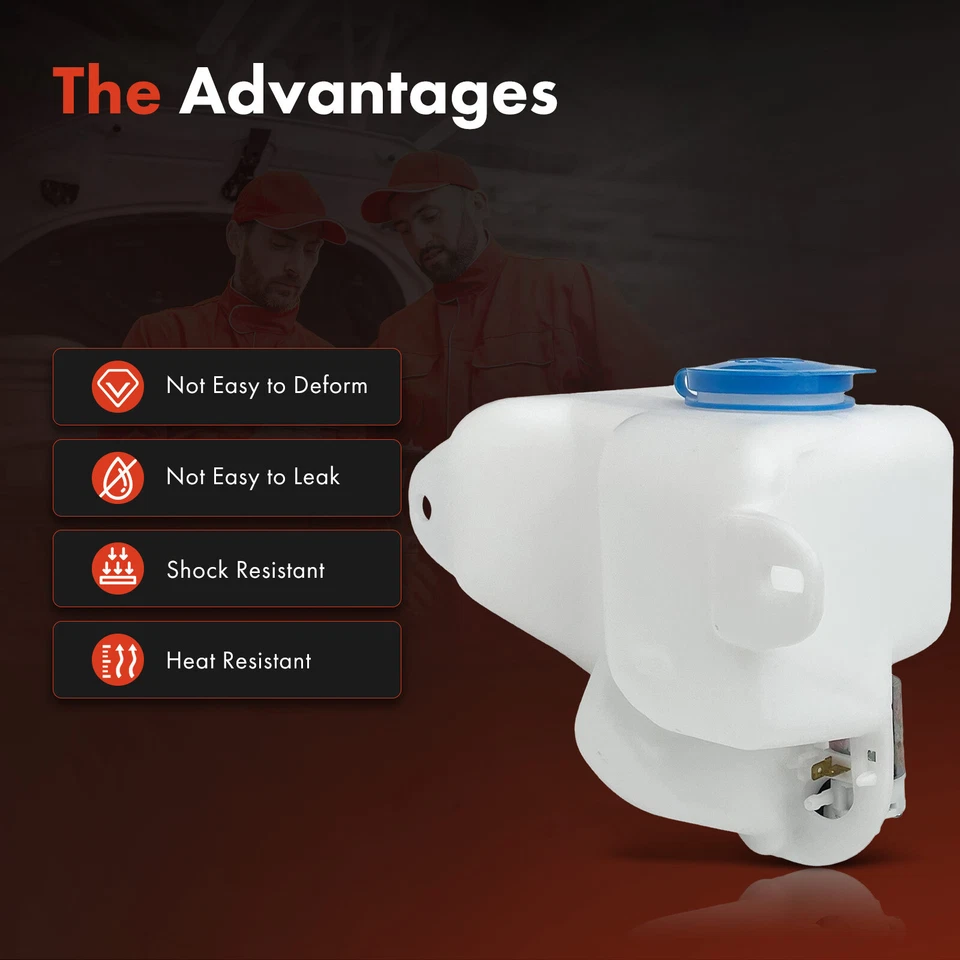 Depósito de lavadora de parabrisas con bomba y tapa para Isuzu Amigo Rodeo Honda Passport Foto 3 de 4