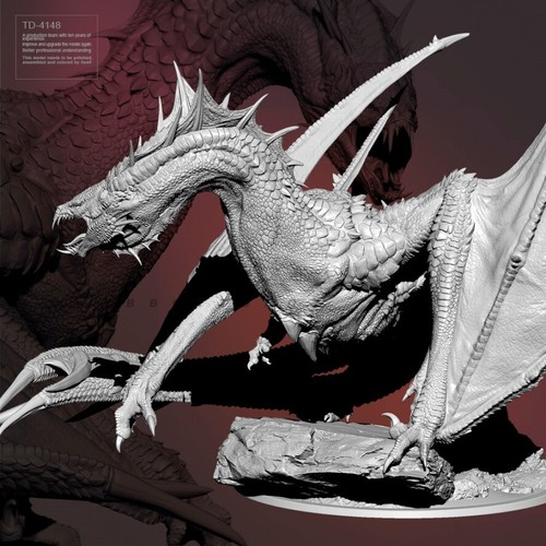 110 mm modèle résine fantaisie double épée traînée mère dragon non assemblé - Photo 5 sur 5