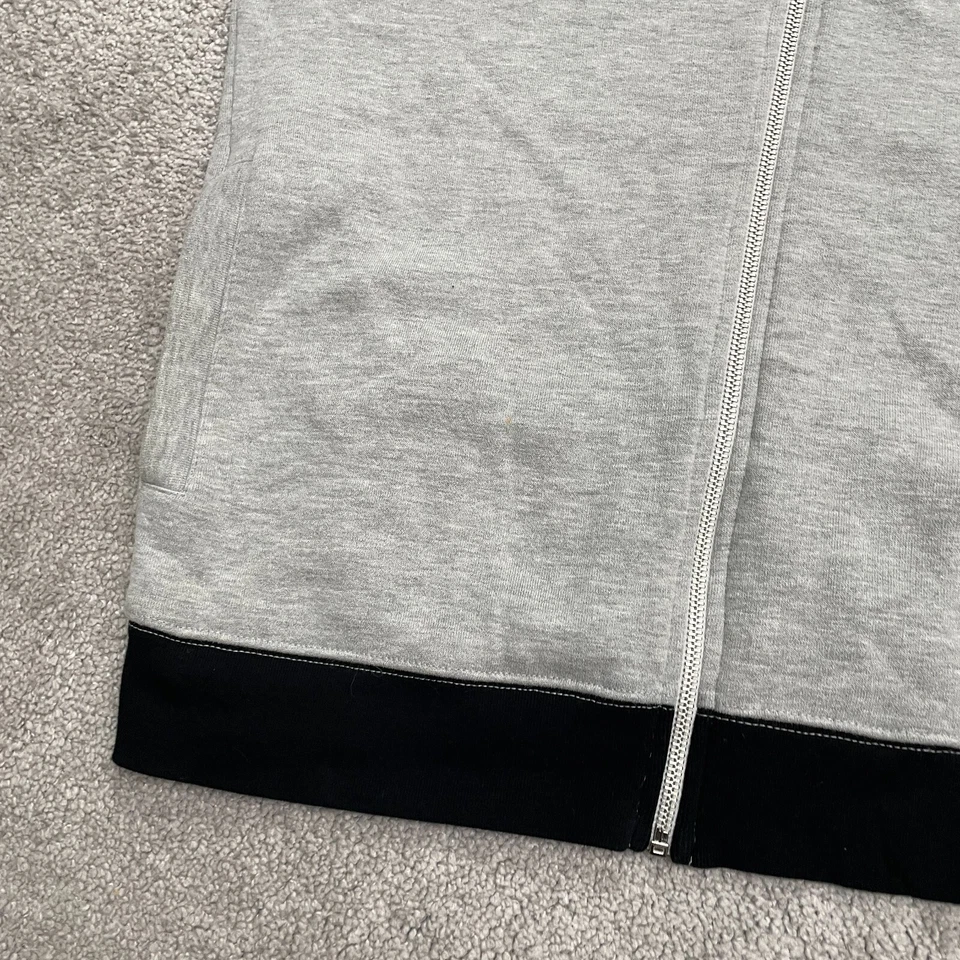 Topman 经典棉质轰炸机夹克男式中号灰色黑色全拉链运动衫 — 第 4/4 张图片