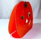 Big Vintage Jack O Lantern Pumpkin Halloween Card Stand Up Diecut JOL Decoration — photo 3