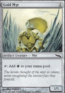 Gold Myr x4 - Mirrodin - NM-Mint, English - Mirrodin