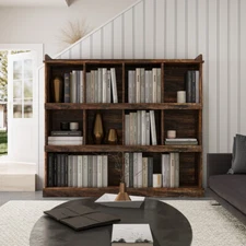 10-Shelf Narrow Bookcase - Versatile Storage with Adjustable Compartments