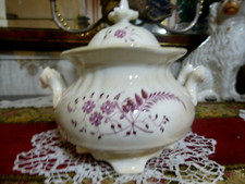 Victorian antique lidded sugar bowl   1860s Staffordshire very rare