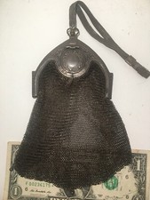 Vintage Silver WB Mesh Purse June 1 1918 . Very Unique Piece