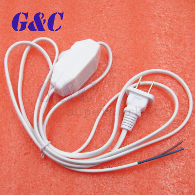 New White Lamp Power Cord Dimmer Switch AC 250V/110V 50/60Hz US Plug
