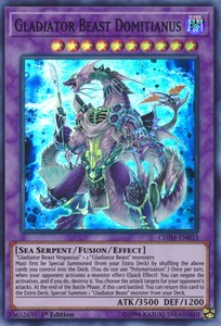 Gladiator Beast Domitianus - CHIM-EN033 - Super Rare - 1st Edition x3 - Near Min