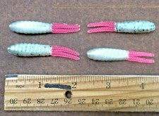 25ct Beetle Spin Bodies PEARL SHAD FIRETIP 2" BEETLES Crappie Lures Perch Baits