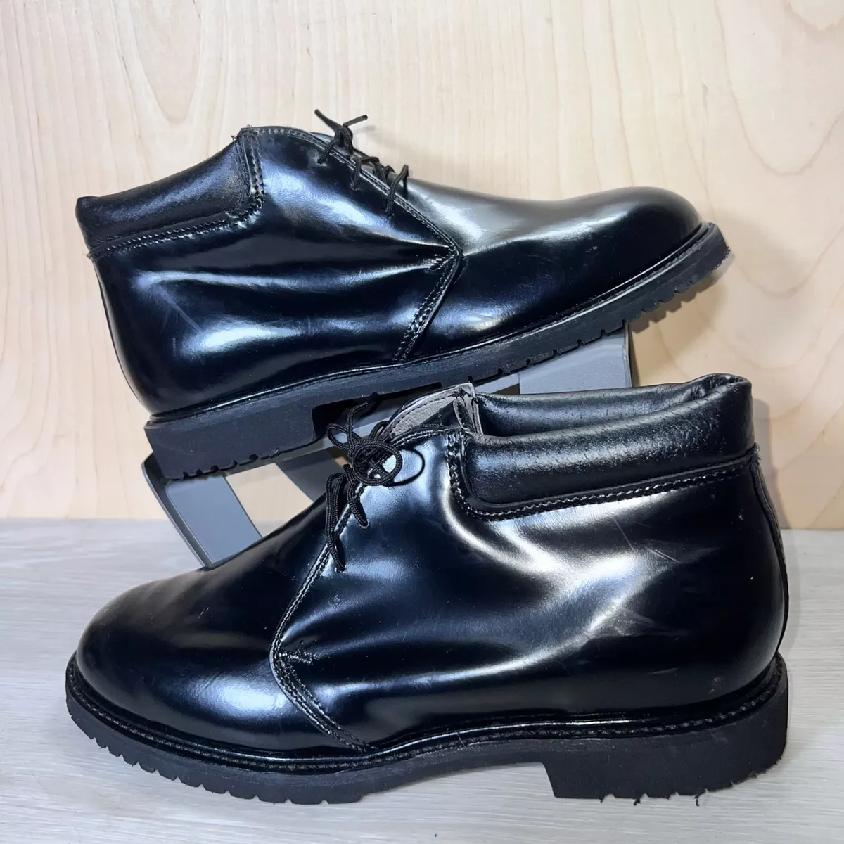 Thorogood Uniform Classic Style Leather Polishable Boots Black Men s 7.5 EE