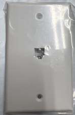 Lot Of 8 Phone Wall Plate 6P4C Telephone Line Modular Jack Faceplate -White