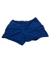 St John Bay Womens Blue Flat Front Low Cut Bermuda Short Size 20w