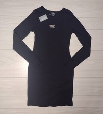 Wild fable Long Sleeve Black Ribbed  Dress with  size S