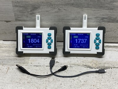 Lot of 2 KKmoon Carbon Dioxide CO2 Meter Tester