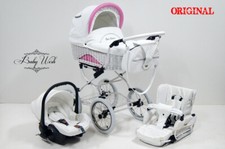 Scarlett Osier Landau Baby Fashion 3in1 Poussette Nacelle+Poussette +Siège Auto
