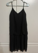 Vintage David Robin Lightweight Little Black Dress Made In USA Size 7/8