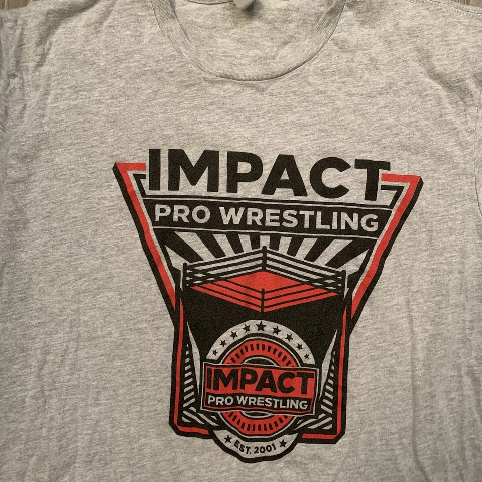Camiseta de lucha libre profesional IMPACT TNA para hombre talla mediana Foto 2 de 4