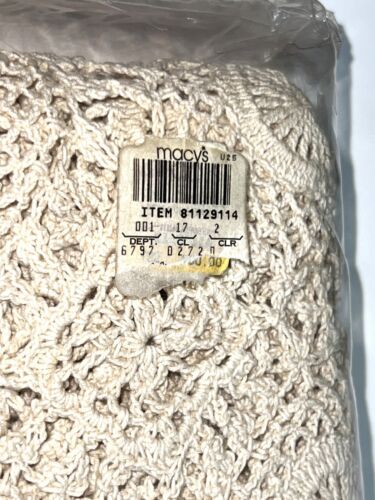 Vintage Home Design Handarbeit Baumwolle Oval Beige Häkelspitze Tischdecke 66x102 Neu aus altem Lagerbestand - Bild 5 von 10