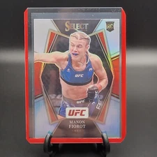 2022 Select UFC MANON FIOROT #165 PREMIER Level SILVER HOLO PRIZM SP Rookie RC