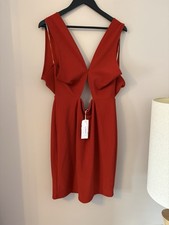 Glamorous Rust Open Back Mini Dress UK 10 New with Tags