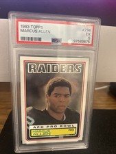 1983 Topps Marcus Allen Rookie Card #294 - PSA 5- Centered. rookie card picture