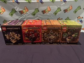 LEGO Minecraft Micro World: 21102, 21105,  21106, 21107 New Sealed Retired Sets