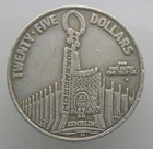 1 oz Silver Slot Token .999 Fine -$25 VINTAGE BINION'S HORSESHOE CASINO