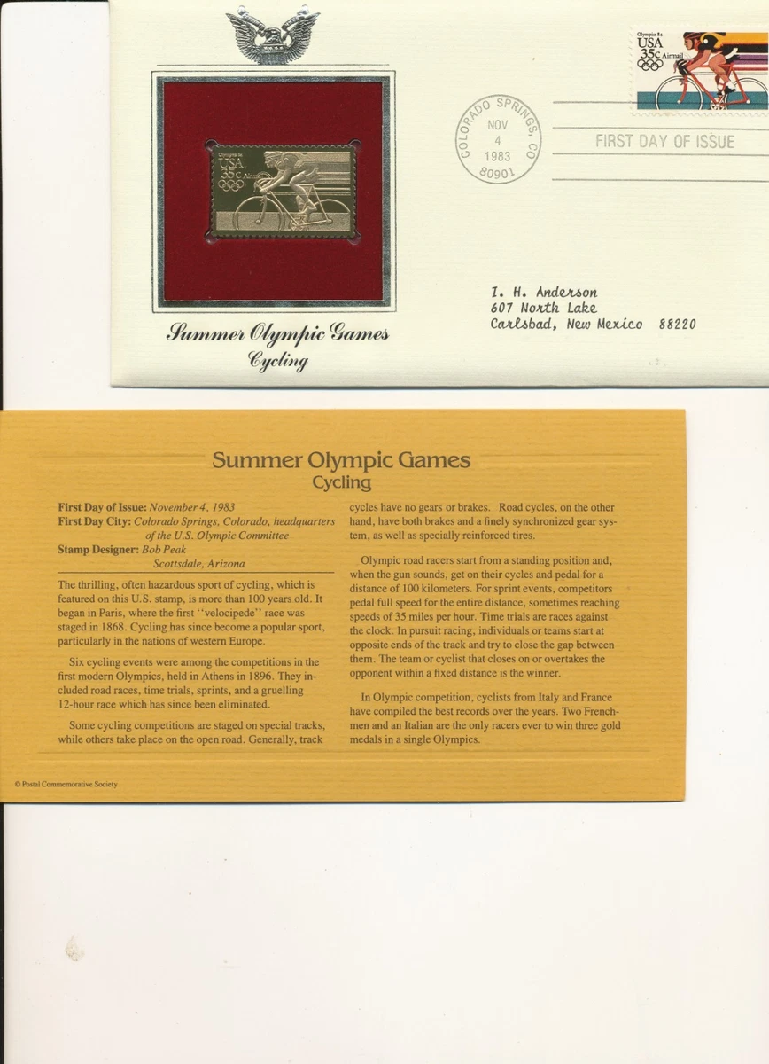 First Day of Issue Olympics Gold United States Stamps for sale | eBay