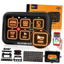  6 Gang Switch Panel Bluetooth RGB AR 6 Gang Bluetooth Panel -One Side Output