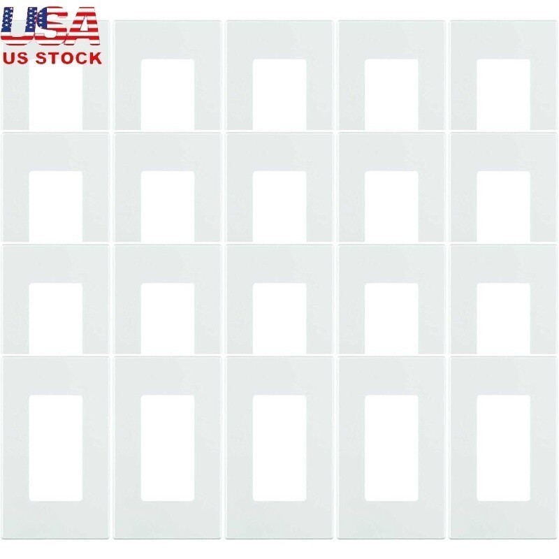 Screwless Wallplate Decora Compatible Easy Installation Durable Polycarbonate US