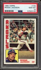 Reggie Jackson 1984 Topps #100 PSA 10 GEM MINT Yankees Angels HOF Low Pop 233