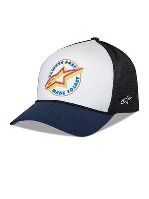 ALPINESTARS AORBIT TRUCKER HAT MESH SNAPBACK CAP WHITE NAVY BLACK
