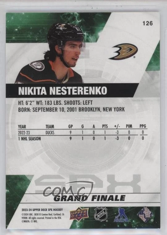 2023-24 SPx Rookies Grand Finale /50 Nikita Nesterenko #126 Rookie RC - Image 2 of 2