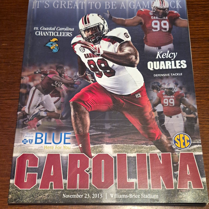 South Carolina Gamecocks vs Coastal Carolina 2013 Football Program Original