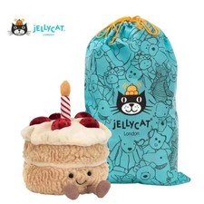 Jellycat Birthday Cake Plush Collectible Stuffed Toy Soft Plush w/ Dust Bag New