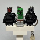 Lot of 3 Lego Star Wars Keychains Boba Fett Darth Vader Darth Maul MiniFigures
