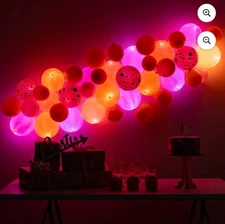 Illooms LED Light-Up Party Banner Garland – 40 Assorted Colors