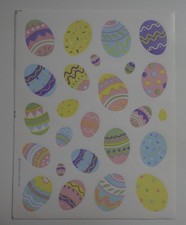  4 Vintage Hallmark Easter Egg Sticker Sheets