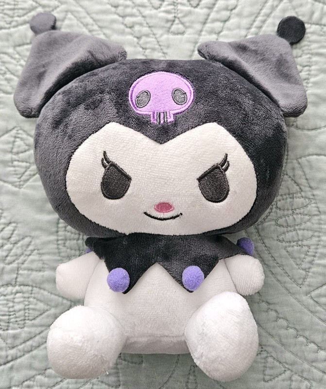 Sanrio Kuromi Plush Gray & Purple 10" Stuffed Toy (New without Tags)