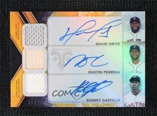 2015 Triple Threads Relic Combos Sepia 26/27 David Ortiz Dustin Pedroia Auto 0l2