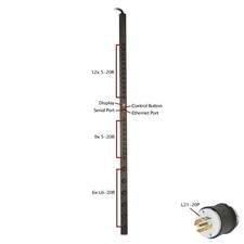 APC AP7863 Rack PDU 5700W Metered, 120/208V 3PH,Output: 21 5-20R 6 L6-20R