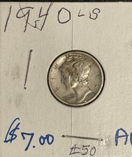 1940-s Mercury Dime Circulated 90 Silver 50 1940-s Mercury Dime Circulated 90 Silver 50