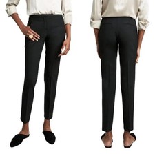 NWT 🌟ELIE TAHARI🌟 JILLIAN SLIM LEG STRETCH WOOL TROUSER PANT BLACK SZ 0