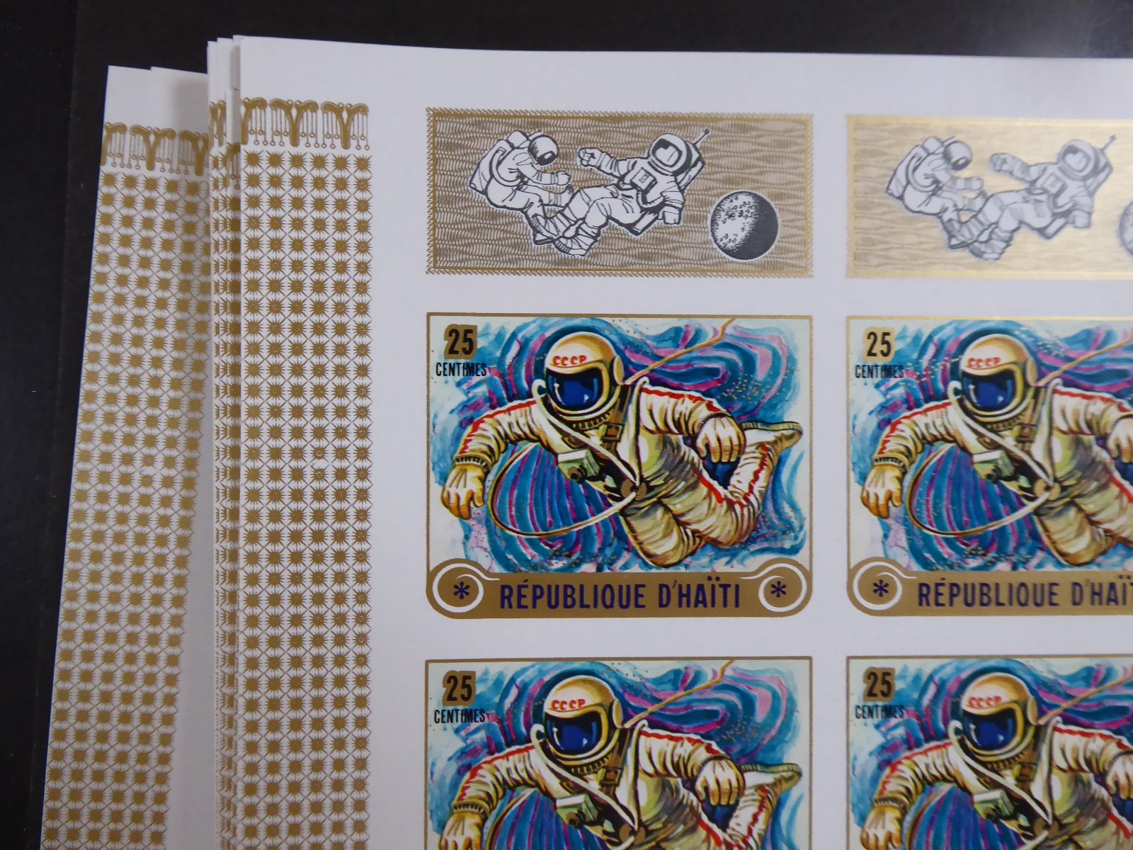 HAITI, imperforated  Cinderella space stamps, the "SIEGER" archive, GIGANTIC!