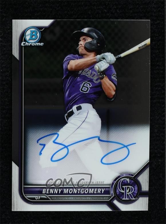 2022 Bowman Chrome Prospect Auto Benny Montgomery #CPA-BMY Auto t9x