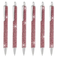 Strass Kugelschreiber, 6Er Pack, 1,0 Mm, Pink, FüR Frauen Geschenk