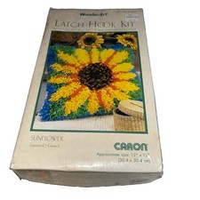 Sunflower Latch Hook Rug Kit Caron Wonder Art Yarn Crafting 4607 New