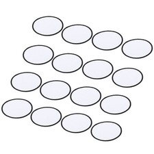16 Stk Sublimations-Patch Leer, 8cm/3,15" Stoff-B&uuml;gel-Patch zum Aufb&uuml;geln, Wei&szlig;