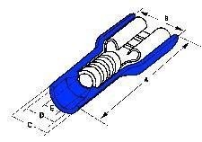 Terminals 14-16 AWG DISCONNECT 500 pieces 