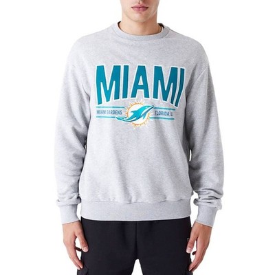 New Era Miami Dolphins Sweatpulli  NFL Wordmark Oversized Sweatshirt  Grau 46729