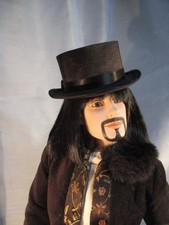 Black Taffeta Top Hat fits Tonner Rufus, Mort, Evangeline by Peggy Feltrope